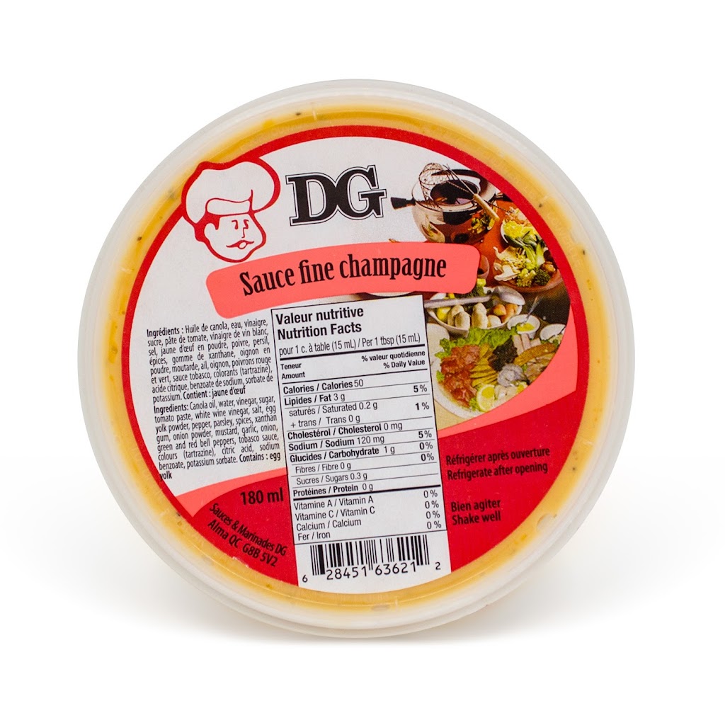Sauces et Marinades DG | 2920 Rte du Lac O, Alma, QC G8B 5V2, Canada | Phone: (418) 769-2441