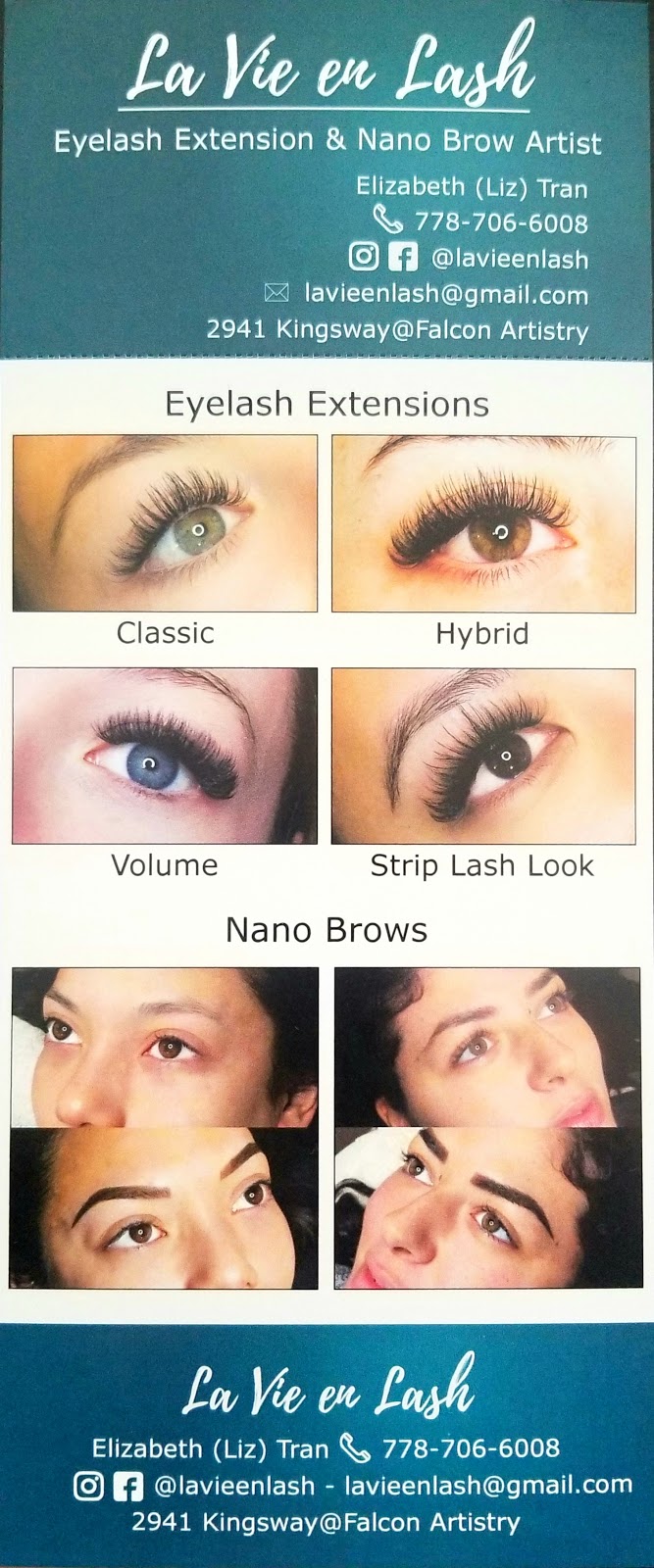 La Vie en Lash - Eyelash Extension and Nano Brow Tattoo Artist | 4889 Clarendon St, Vancouver, BC V5R 3J3, Canada | Phone: (778) 706-6008