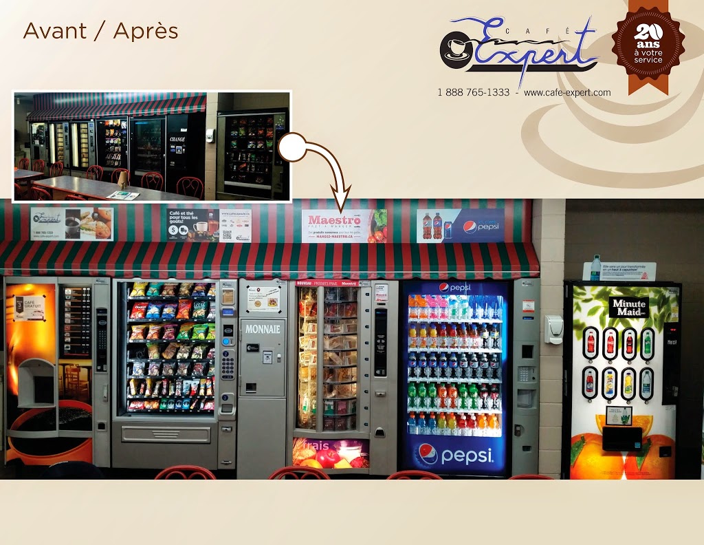 Café Expert Machines Distributrices | 1370 Rue de Coulomb local 102, Boucherville, QC J4B 7J4, Canada | Phone: (888) 765-1333
