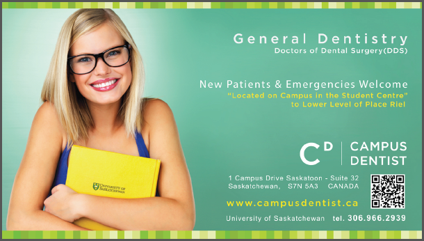 Campus Dentist | dentist | 1 Campus Dr #32, Saskatoon, SK S7N 5A3, Canada | 3065006550 OR +1 306-500-6550
