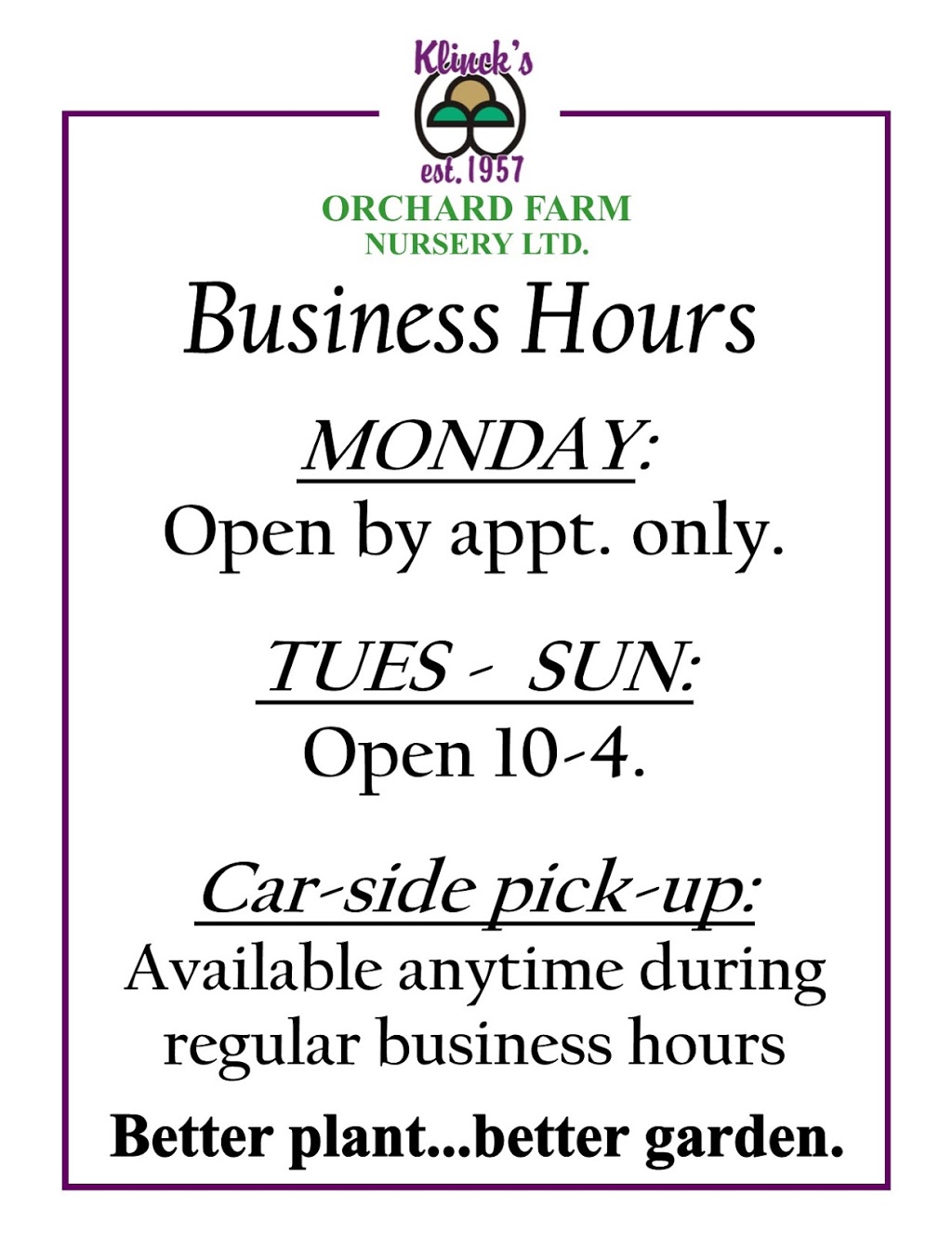Orchard Farm Nursery Limited | 820 N Talbot Rd, Windsor, ON N9G 1M7, Canada | Phone: (519) 969-0570