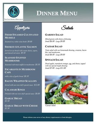 The Cove Motel & Restaurant | 298 D 31 Rd, Frankville, NS B0H 1K0, Canada | Phone: (902) 747-2700