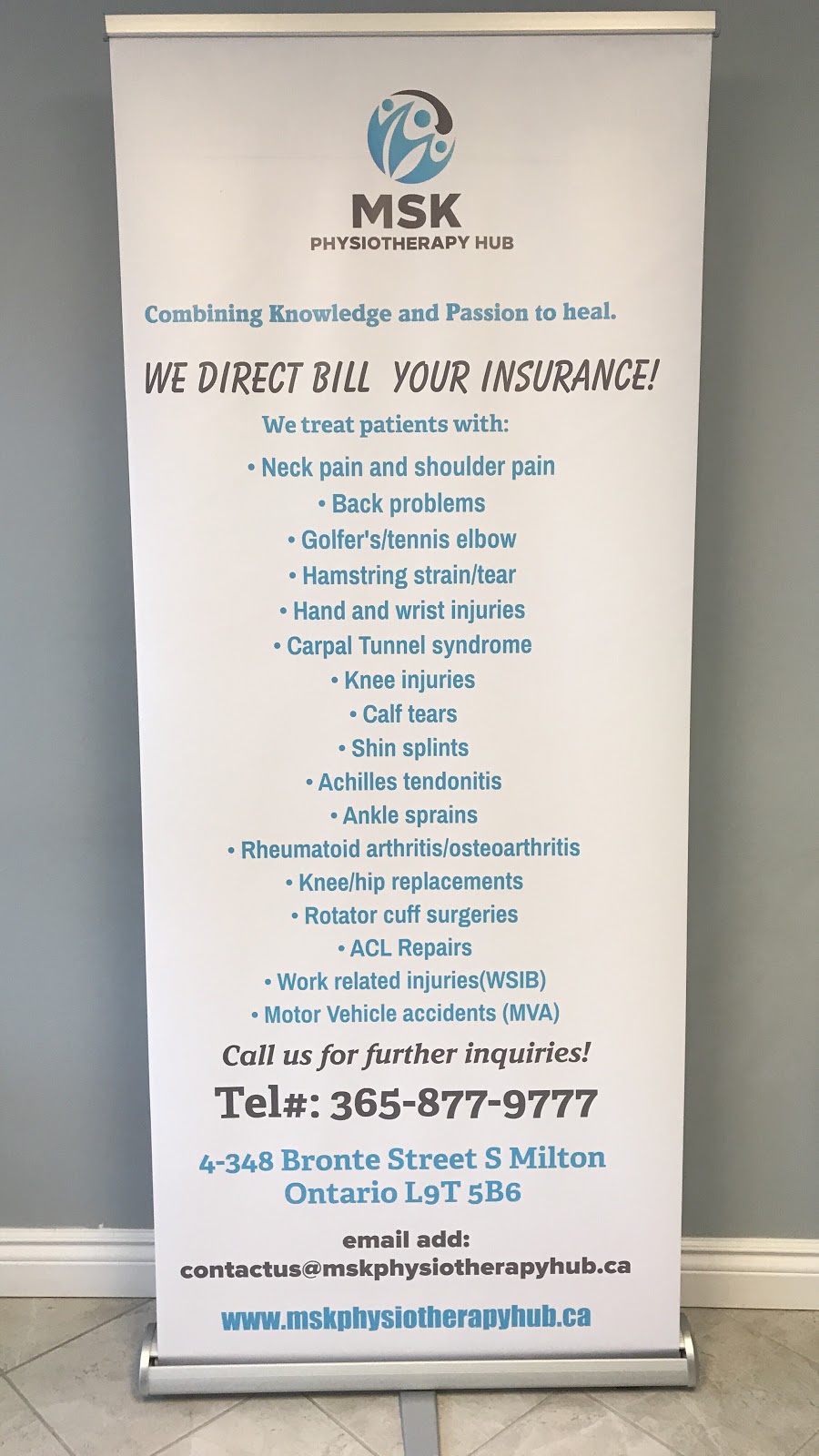 MSK Physiotherapy Hub | 348 Bronte St S #4, Milton, ON L9T 5B6, Canada | Phone: (365) 877-9777