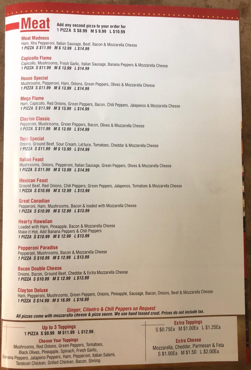 Clayton Gate Pizza | 6820 188 St #107, Surrey, BC V4N 5J8, Canada | Phone: (604) 575-3000