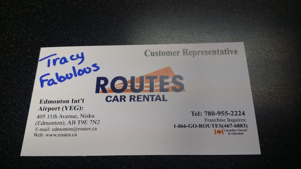 Routes Car Rental | 405 11 Ave, Nisku, AB T9E 7N2, Canada | Phone: (780) 955-2224