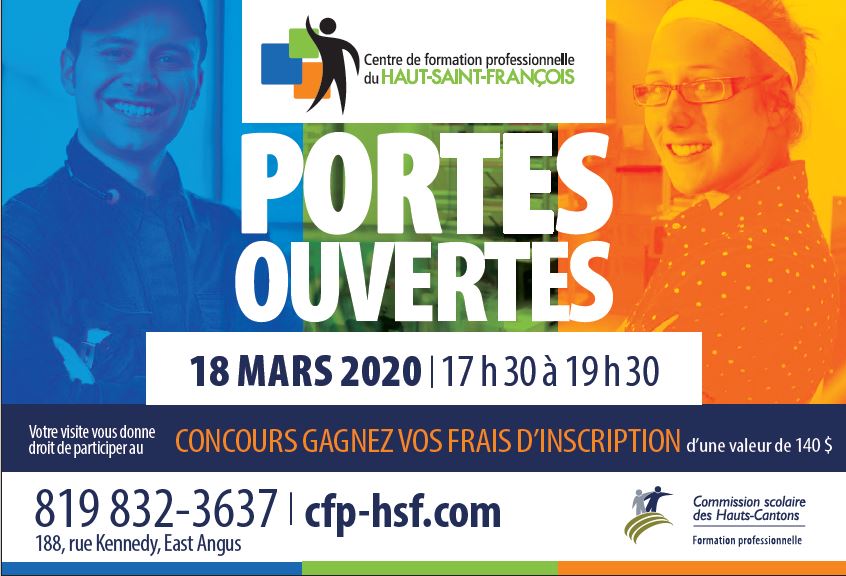 Cfp Du Haut Saint François | 188 Rue Kennedy, East Angus, QC J0B 1R0, Canada | Phone: (819) 832-3637
