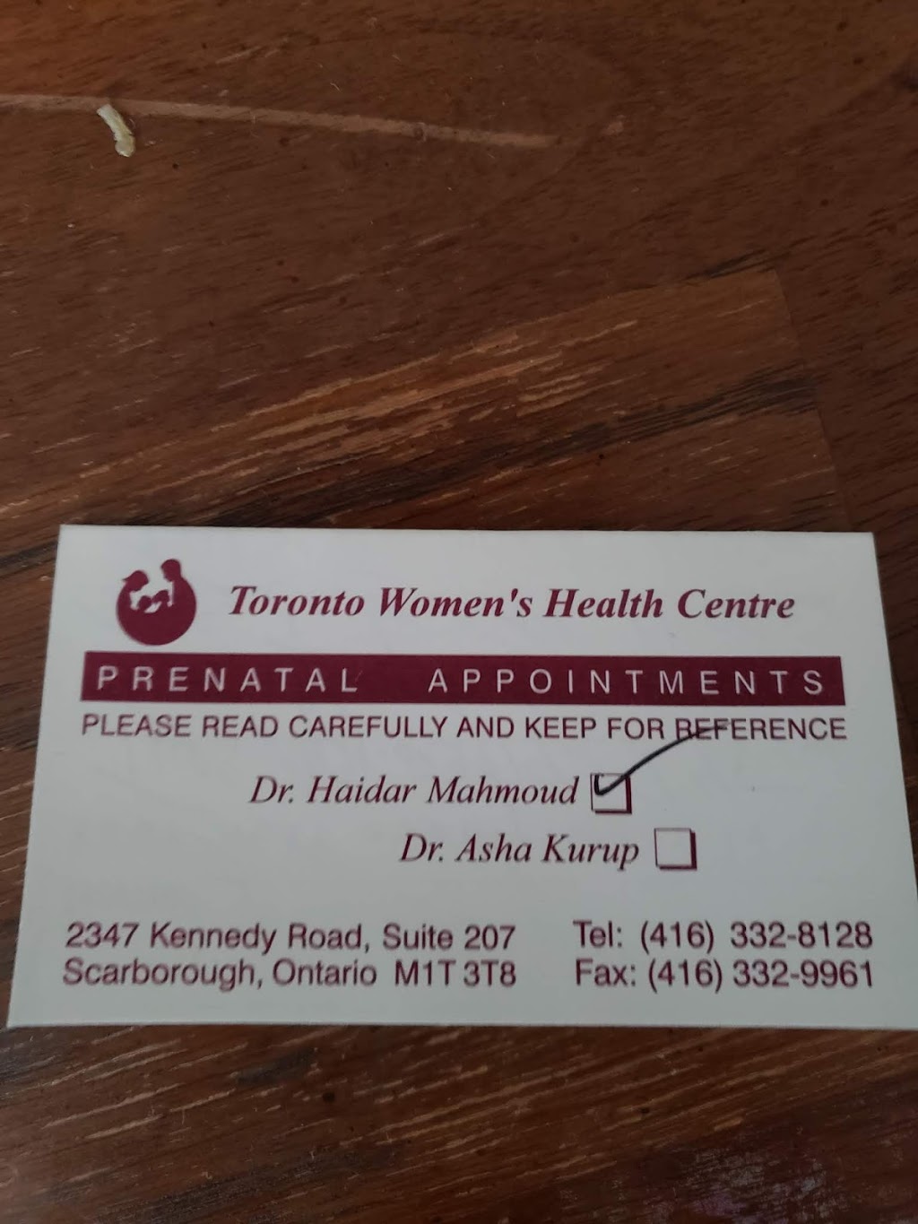 DR. Haidar Mahmoud (OB/OGY) & DR. Asha Kurup (OB/OGY), Suite 207 | doctor | 2347 Kennedy Rd, Scarborough, ON M1T 3T8, Canada | 4163328128 OR +1 416-332-8128