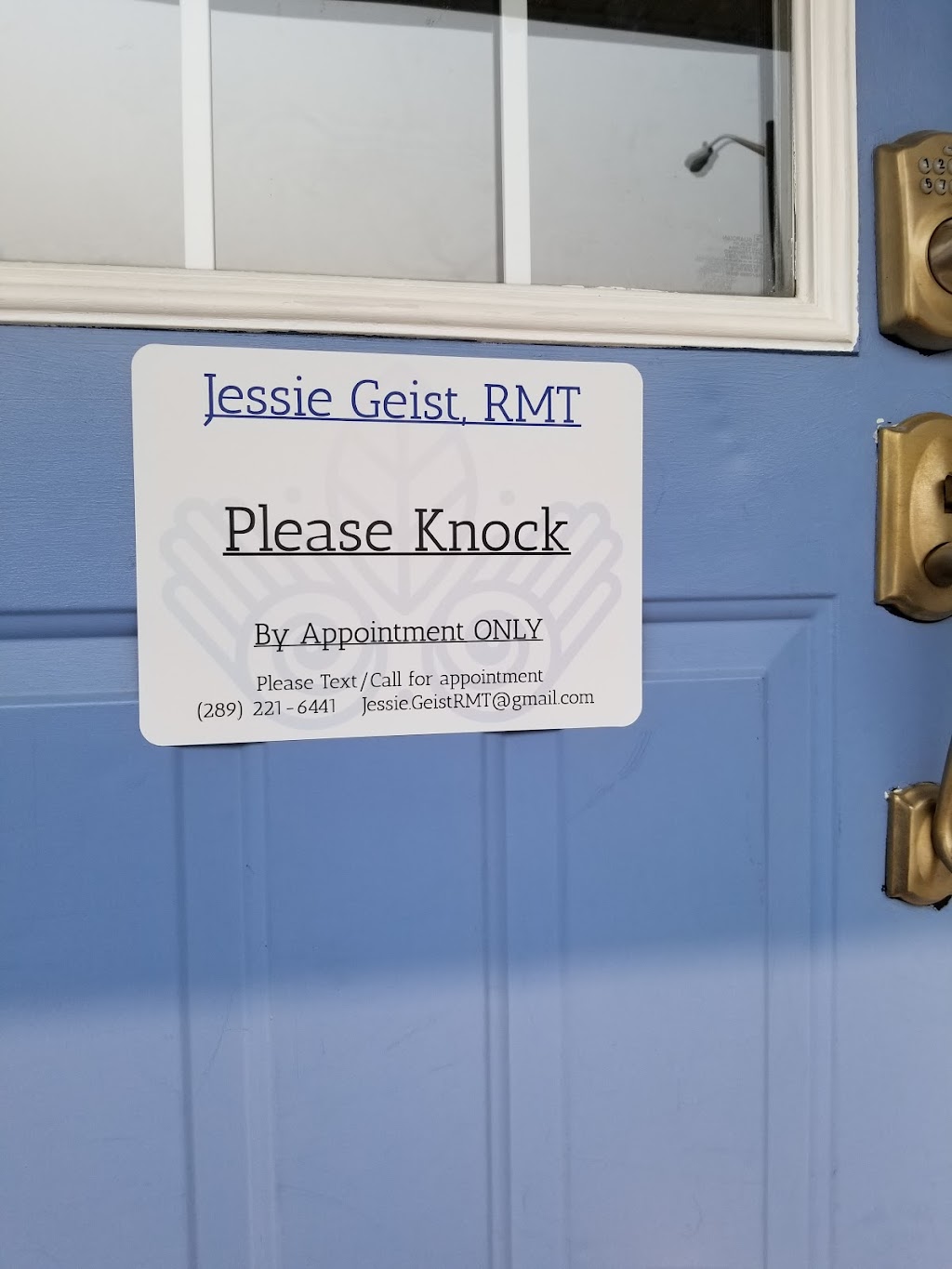 Jessie Geist, RMT | 3 Progress Dr Unit 8, Orillia, ON L3V 5A9, Canada | Phone: (705) 325-9990