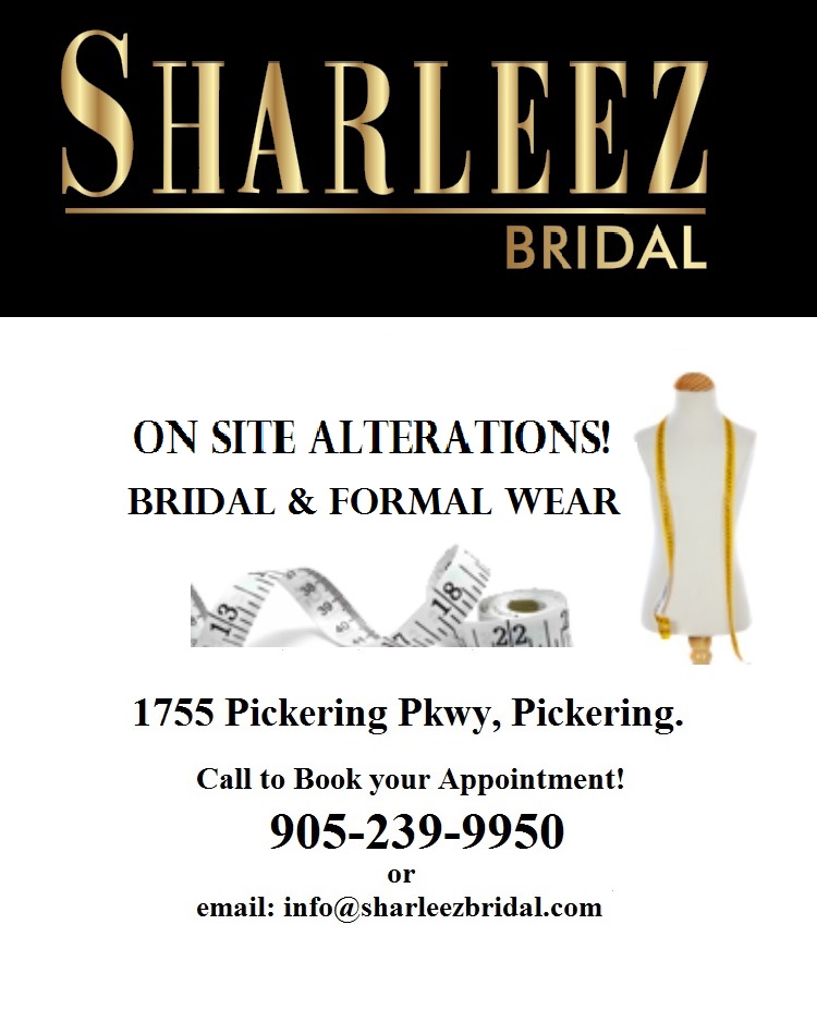 Sharleez Bridal | 1755 Pickering Pkwy Unit 13A, Pickering, ON L1V 5K6, Canada | Phone: (905) 239-9950