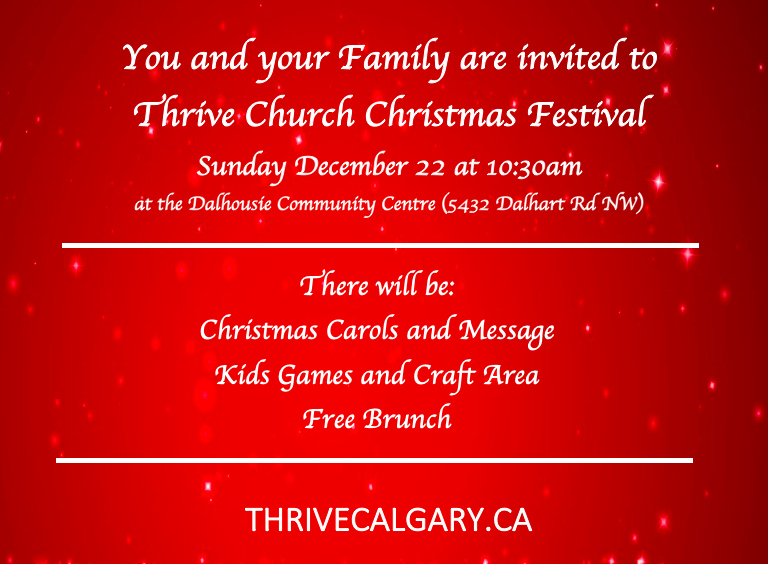 Thrive Church | 5432 Dalhart Rd. NW Calgary, AB T3A 1V6, Dalhausie Community Centre, Calgary, AB T3A 1V6, Canada | Phone: (403) 247-8148