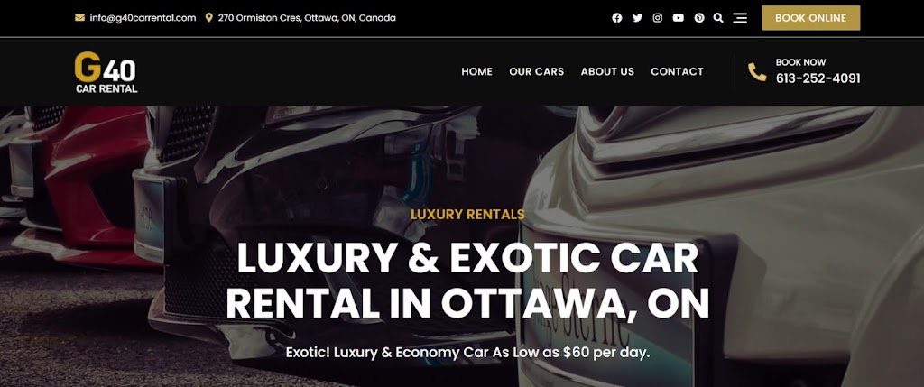 G40 Rent A Car | 270 Ormiston Cres, Ottawa, ON K2J 7E4, Canada | Phone: (613) 252-4091