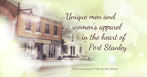 Russell House Apparel | 211 Main St #1, Port Stanley, ON N5L 1C4, Canada | Phone: (519) 782-7781