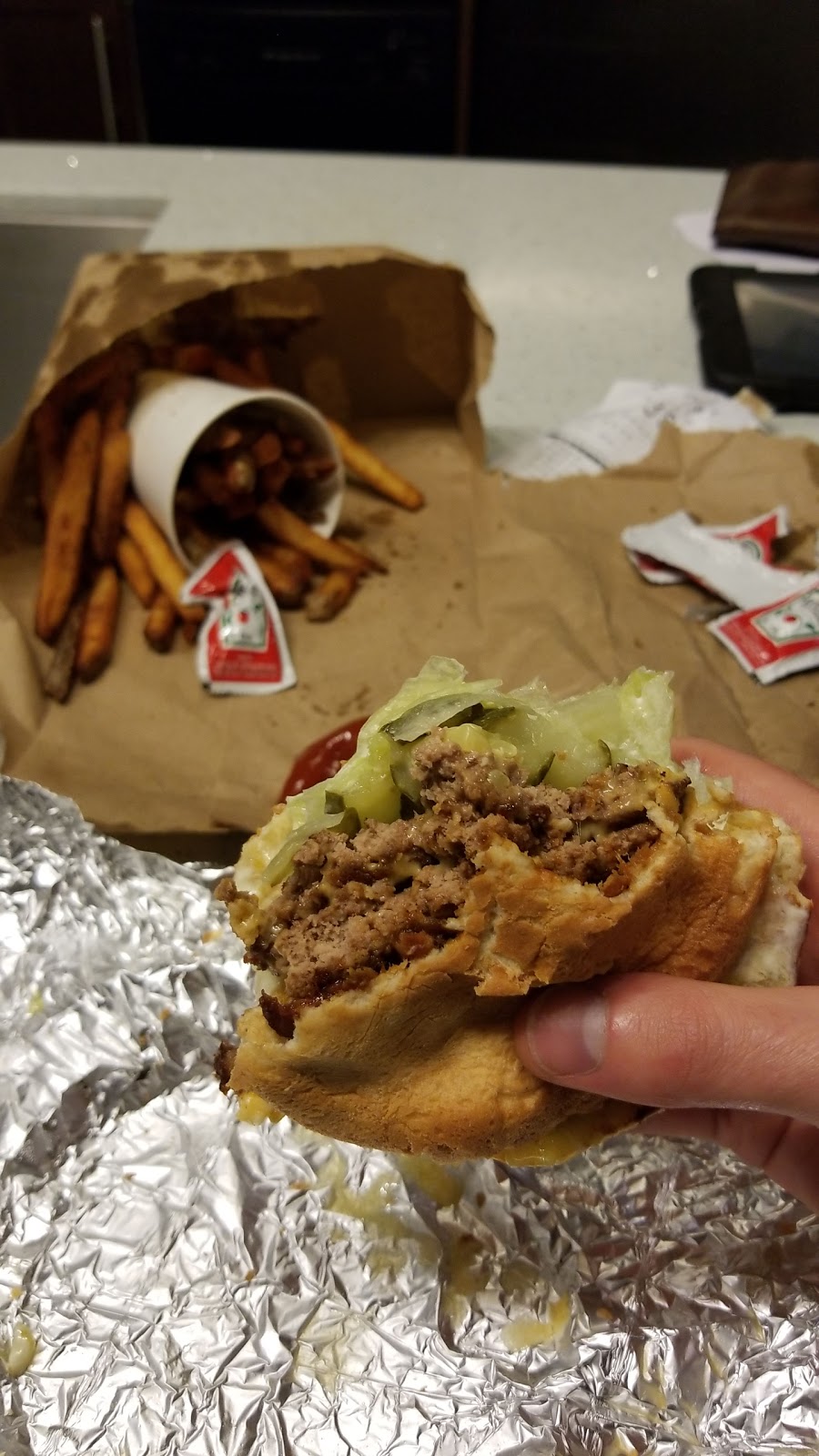 Five Guys | 33 Heritage Meadows Way SE, Calgary, AB T2H 3B3, Canada | Phone: (403) 252-3373