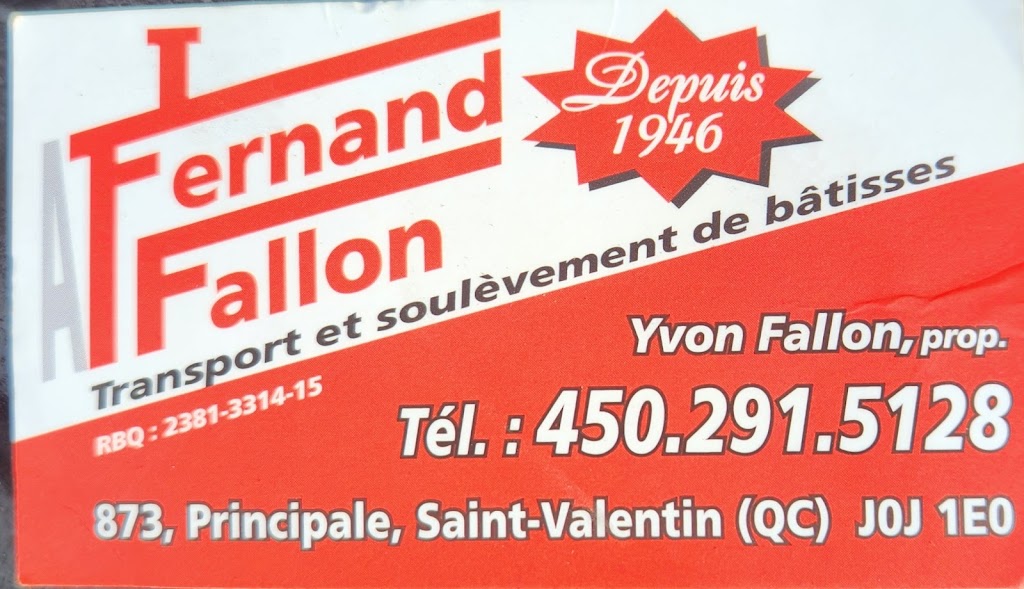 Fernand Fallon levage de maisons | 873 Chem. de la 4e-Ligne, Saint-Valentin, QC J0J 2E0, Canada | Phone: (514) 269-5128
