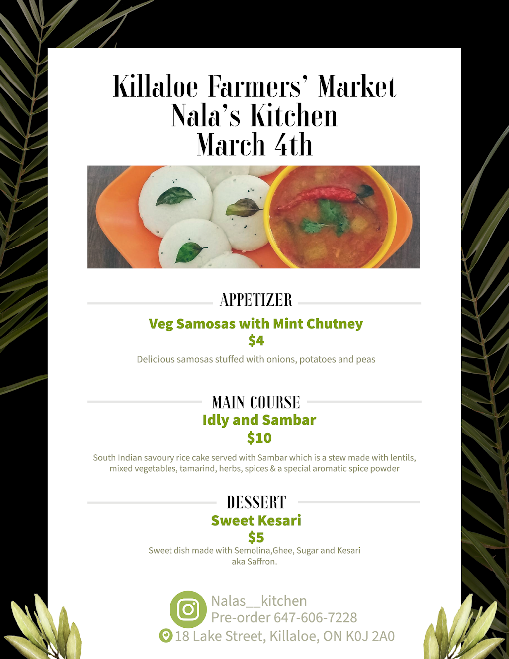 Nalas Kitchen | 28c Township Park Rd, Eganville, ON K0J 1T0, Canada | Phone: (647) 606-7228