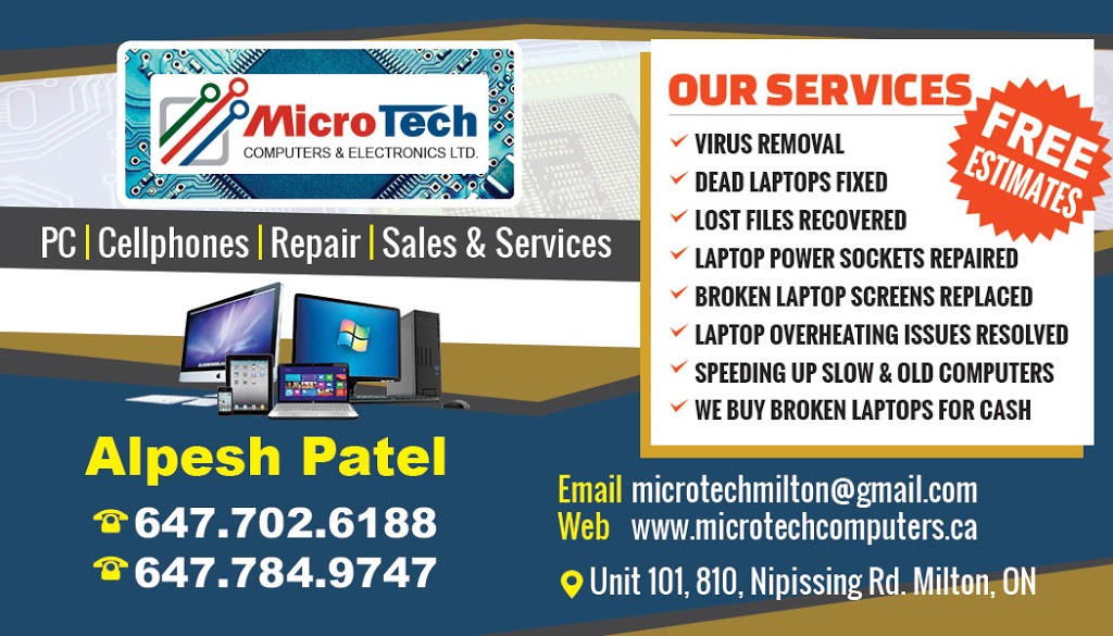 MicroTech Computers & Electronics LTD | 633 Gibson Cres, Milton, ON L9T 8Z9, Canada | Phone: (647) 702-6188