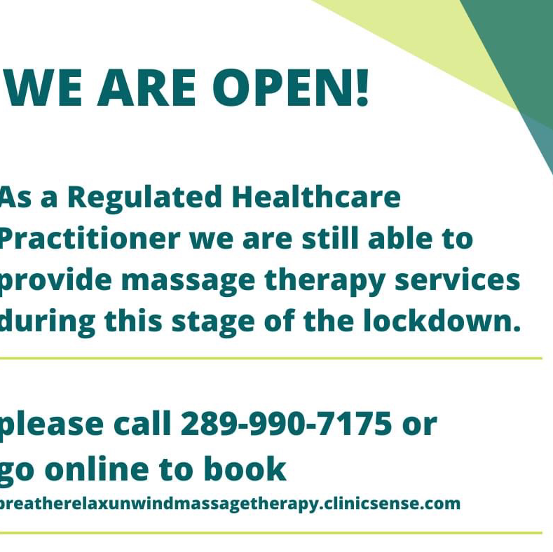 Breathe, Relax, Unwind Massage Therapy | 8224 Lamont Ave, Niagara Falls, ON L2G 6V8, Canada | Phone: (289) 990-7175