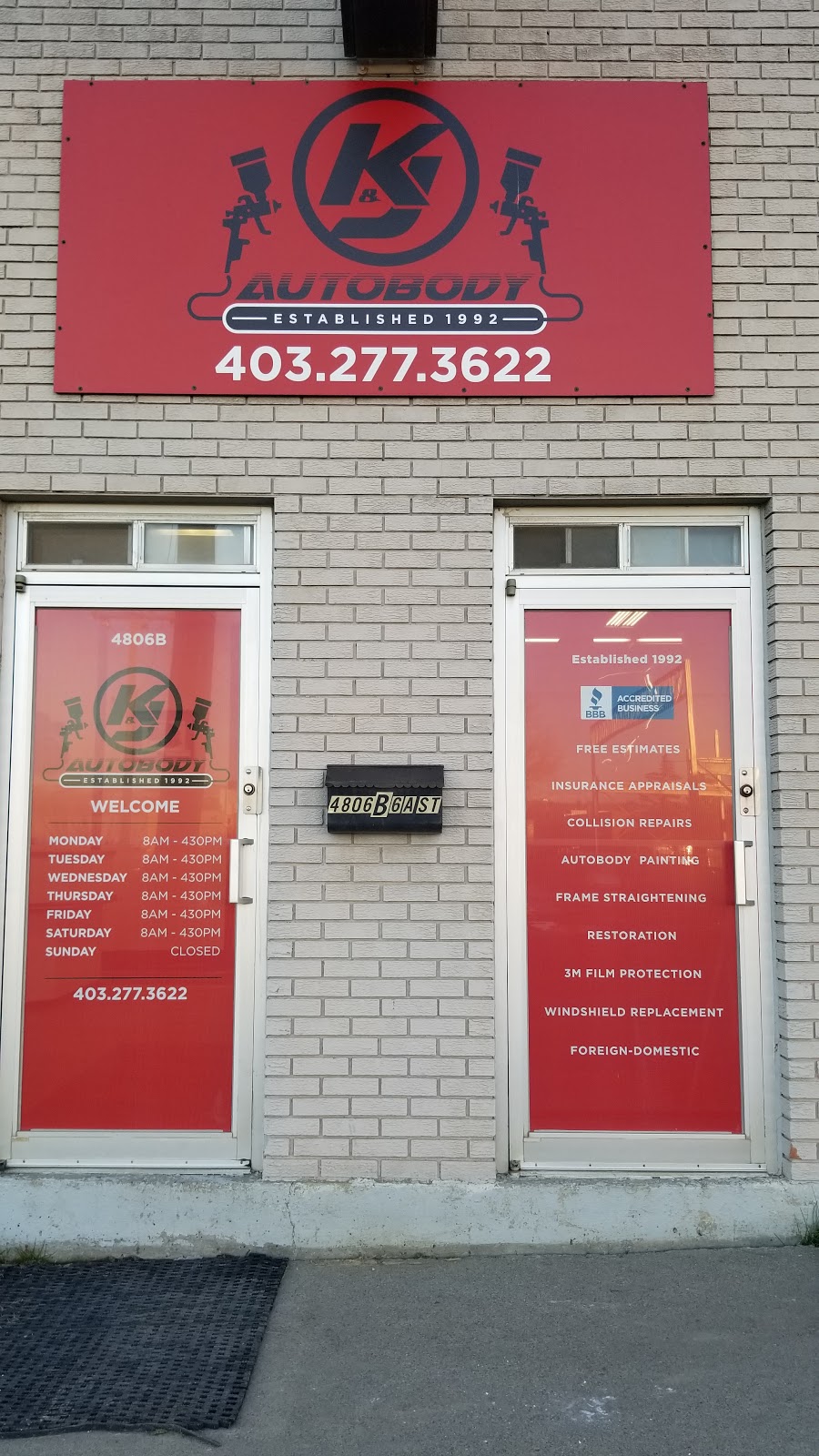 K & J AUTOBODY LTD | 4806 6a St NE, Calgary, AB T2E 4B5, Canada | Phone: (403) 277-3622