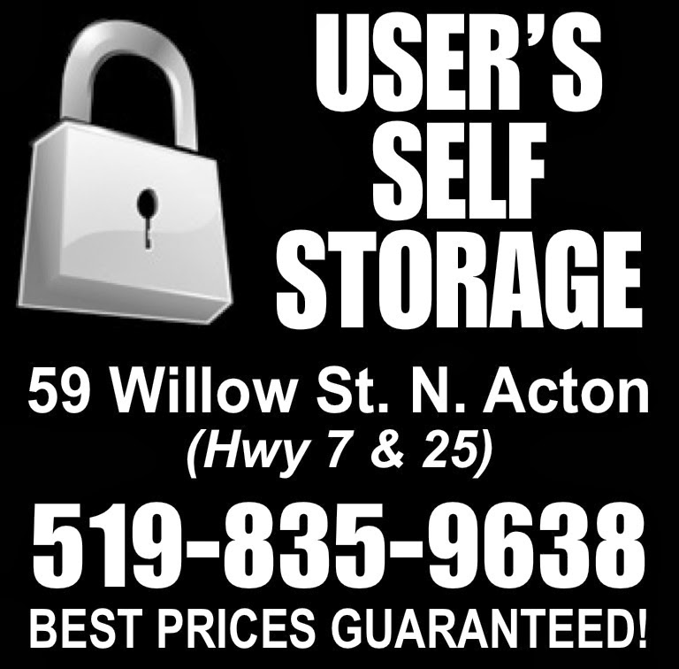 Users Self Storage | 59 Willow St N, Acton, ON L7J 1H4, Canada | Phone: (519) 835-9638
