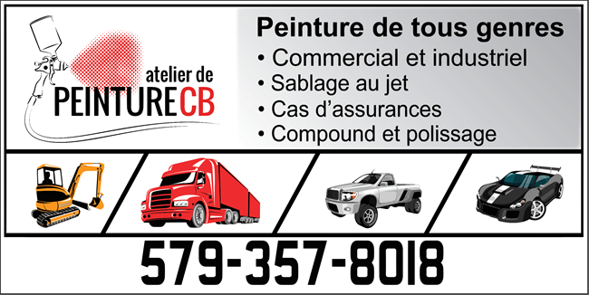 Atelier de peinture CB inc. | 4531 Chemin du Lac, Saint-Gabriel-de-Brandon, QC J0K 2N0, Canada | Phone: (579) 357-8018