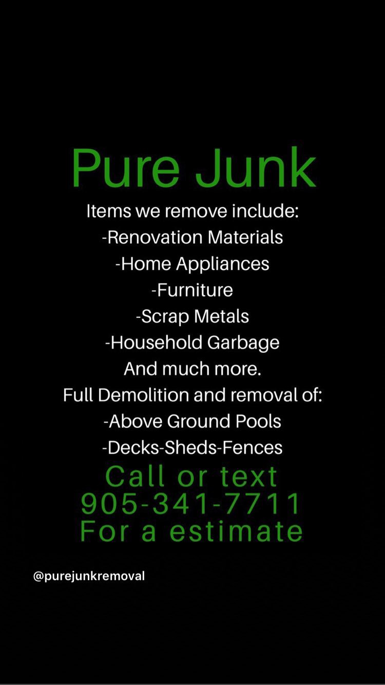 Pure Junk | 18 Murray St, St. Catharines, ON L2N 5S5, Canada | Phone: (905) 341-7711