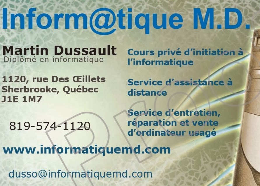Inform @ Tion M.d. Enr. | 1120 Rue des Oeillets, Sherbrooke, QC J1E 1M7, Canada | Phone: (819) 574-1120