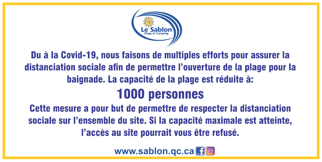 Sablon Beach and Camping | 1360 Ch Saint Philippe, Saint-Polycarpe, QC J0P 1X0, Canada | Phone: (450) 265-3564