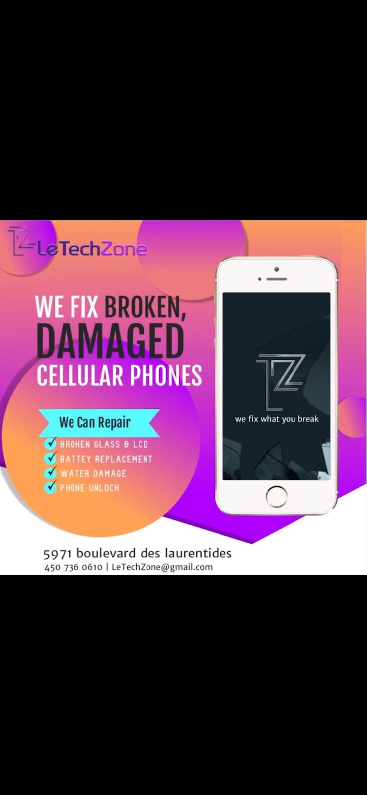 Le TechZone | 5791 Boulevard des Laurentides, Laval, QC H7K 2K5, Canada | Phone: (438) 462-1551