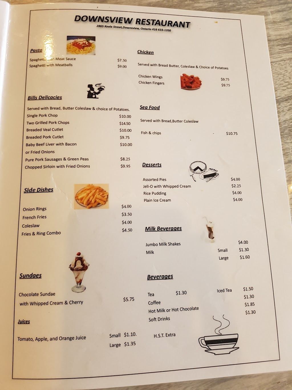 Downsview Restaurant | 2865 Keele St, North York, ON M3M 2G7, Canada | Phone: (416) 633-1350