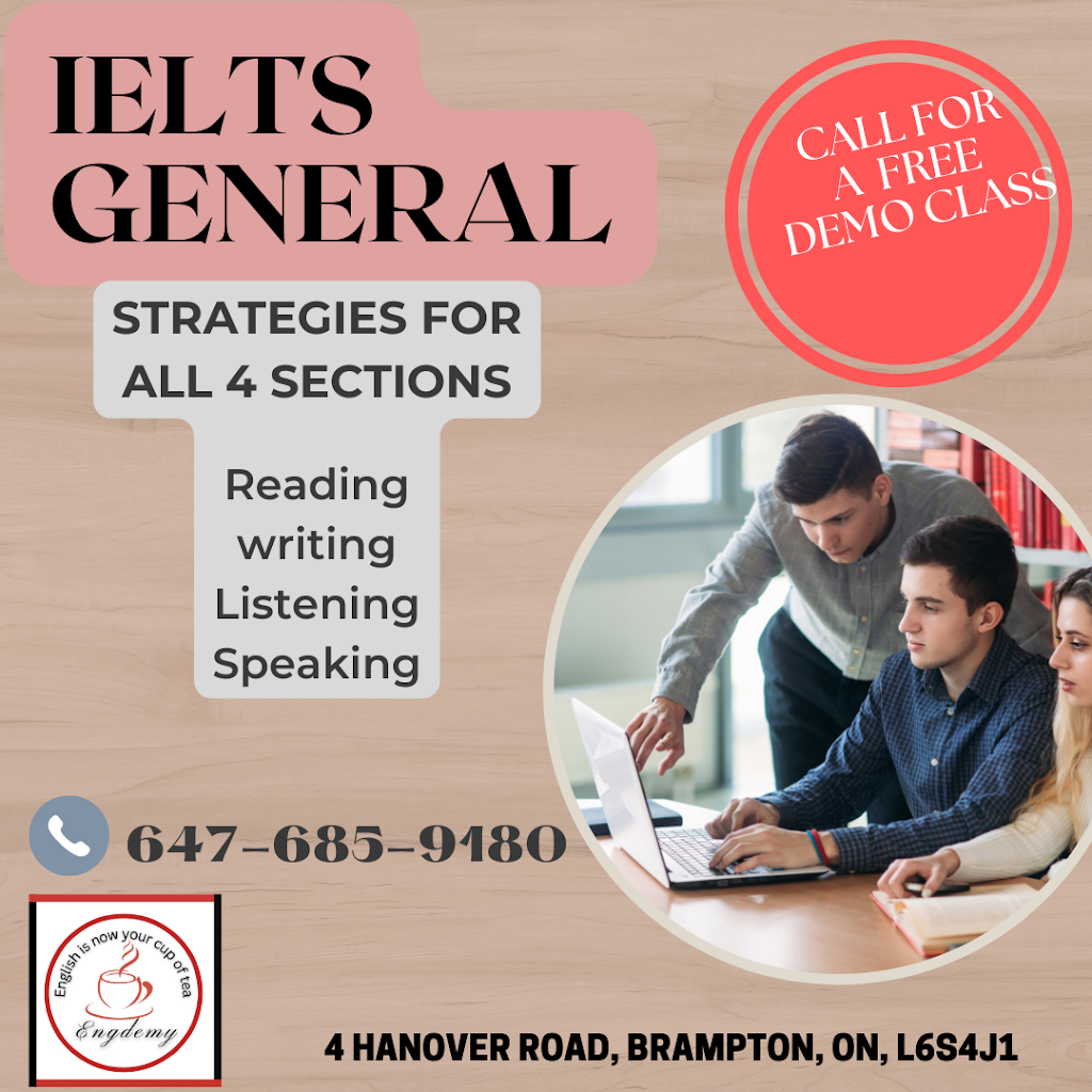 IELTS, SAT, CELPIP and English Coaching by Engdemy | 4 Hanover Rd, Brampton, ON L6S 4J1, Canada | Phone: (647) 685-9180