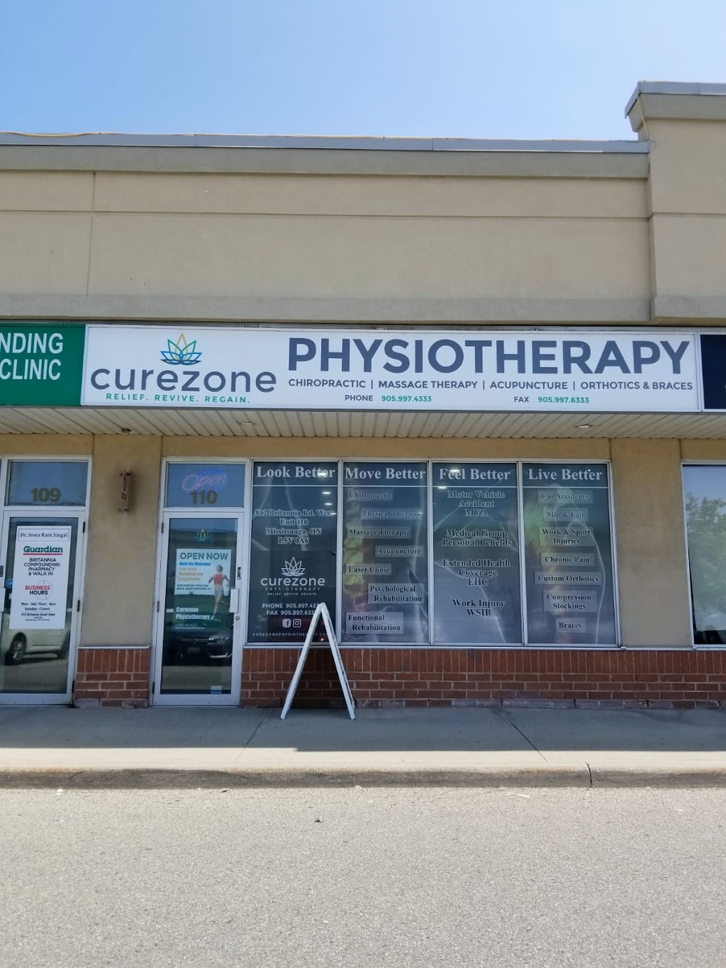 Curezone Physiotherapy | 812 Britannia Rd W Unit 110, Mississauga, ON L5V 0A6, Canada | Phone: (905) 997-4333