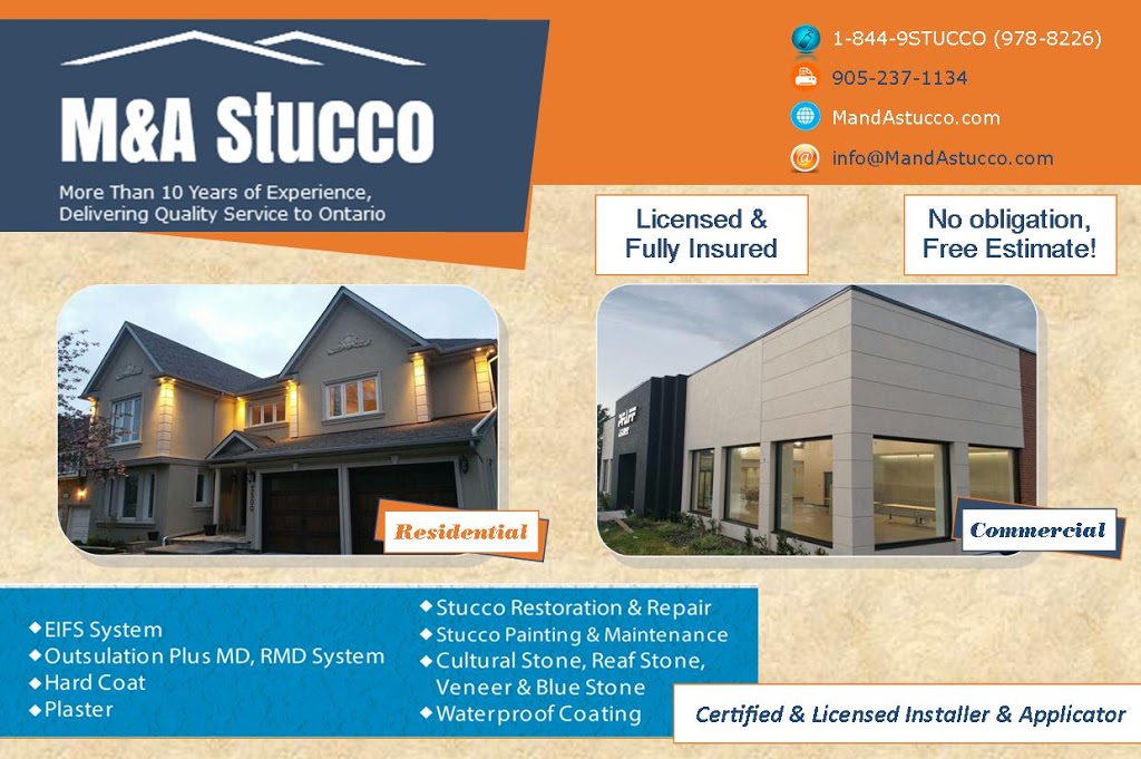 M&A Stucco | 5527 Yonge St, North York, ON M2N 5S3, Canada | Phone: (416) 662-7656