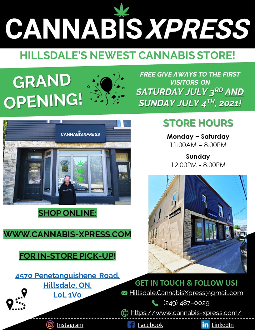 CANNABIS XPRESS | 4570 Penetanguishene Rd, Hillsdale, ON L0L 1V0, Canada | Phone: (249) 487-0029