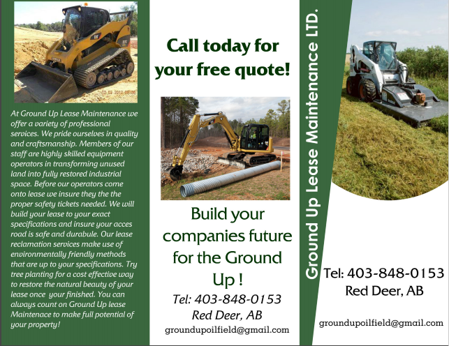 Ground Up Lease Maintenance Services LTD. | 40 Churchill Pl, Blackfalds, AB T4M 0B6, Canada | Phone: (403) 848-0153