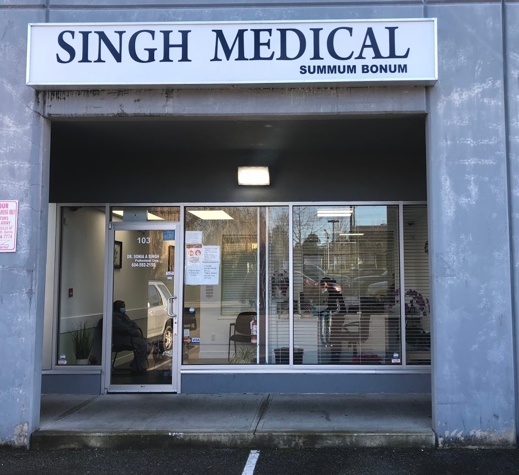 Singh Medical (Dr Sonia A Singh) | doctor | 15299 68 Ave # 103, Surrey, BC V3S 2C1, Canada | 6045922155 OR +1 604-592-2155