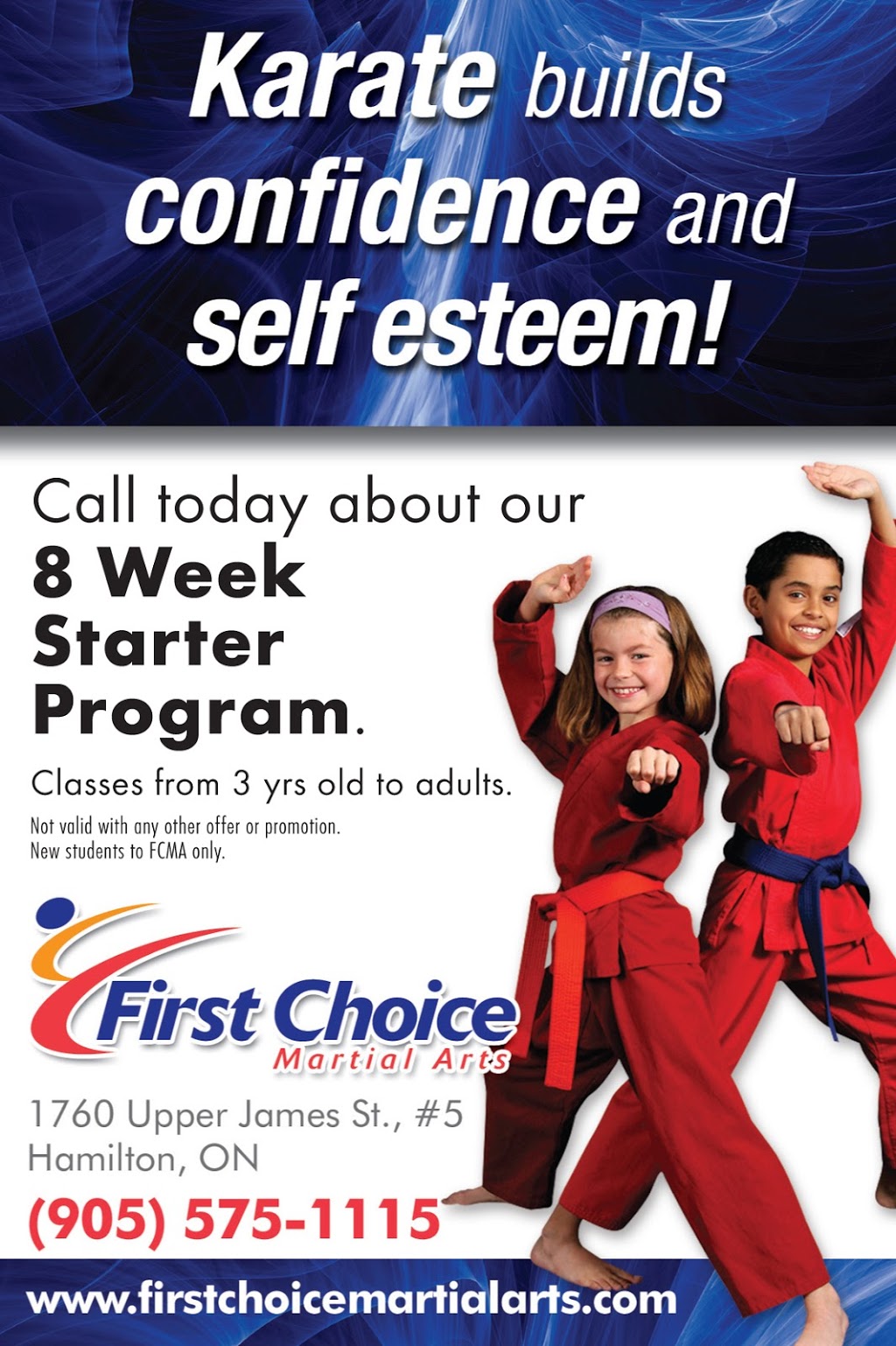 First Choice Martial Arts | 1760 Upper James St, Hamilton, ON L9B 1K9, Canada | Phone: (905) 575-1115