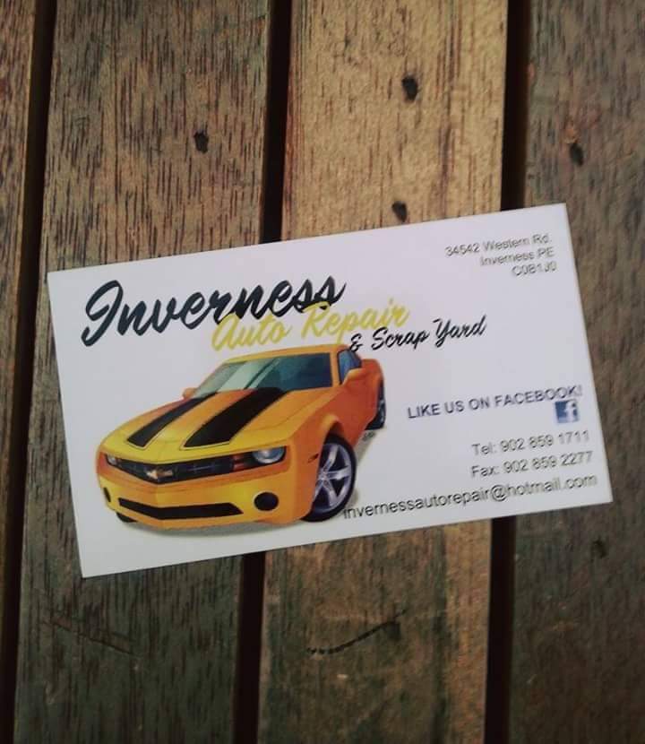 Inverness Auto | 34542 Western Rd, Ellerslie, PE C0B 1J0, Canada | Phone: (902) 859-1711