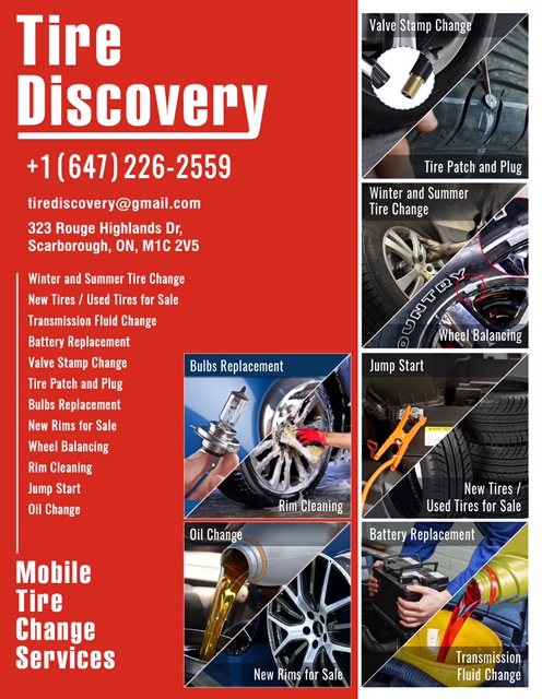Tire Discovery | 323 Rouge Highlands Dr, Scarborough, ON M1C 2V5, Canada | Phone: (647) 226-2559