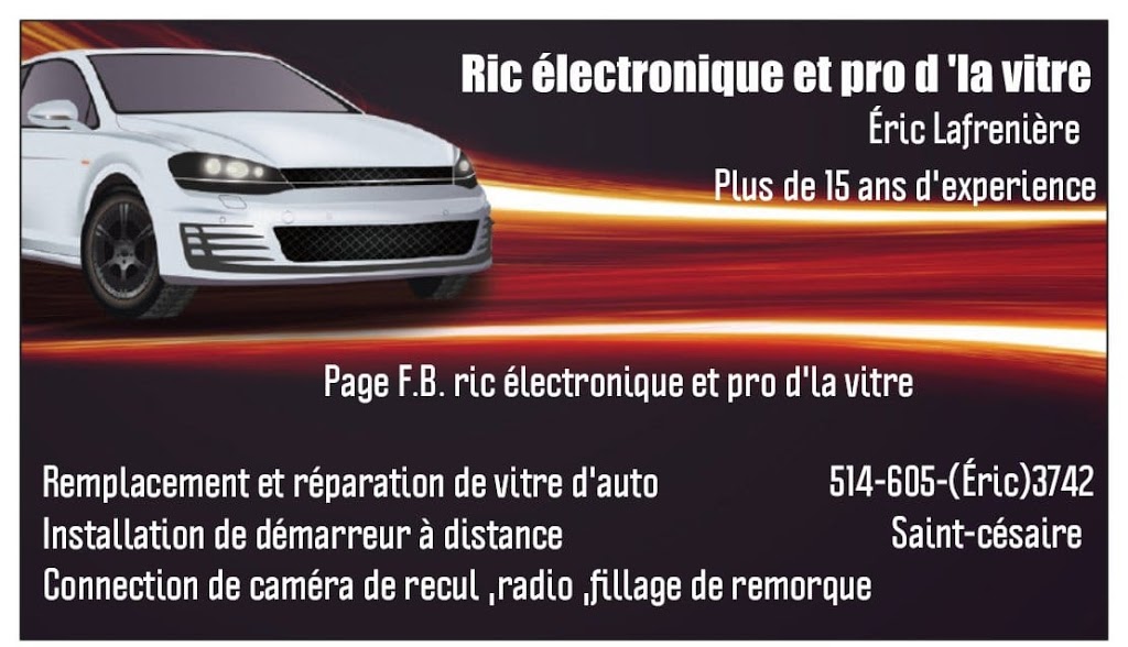 Reparation de vitres dautos | 877 Avenue Ostiguy, Saint-Césaire, QC J0L 1T0, Canada | Phone: (514) 605-3742