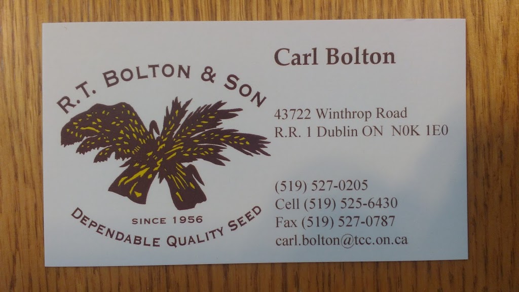 R. T. Bolton & Son | 34234 Winthrop Rd, Dublin, ON N0K 1E0, Canada | Phone: (519) 527-0455