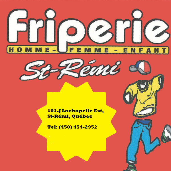 Friperie St-Remi | 101-J Rue Lachapelle E, Saint-Rémi, QC J0L 2L0, Canada | Phone: (450) 454-2952