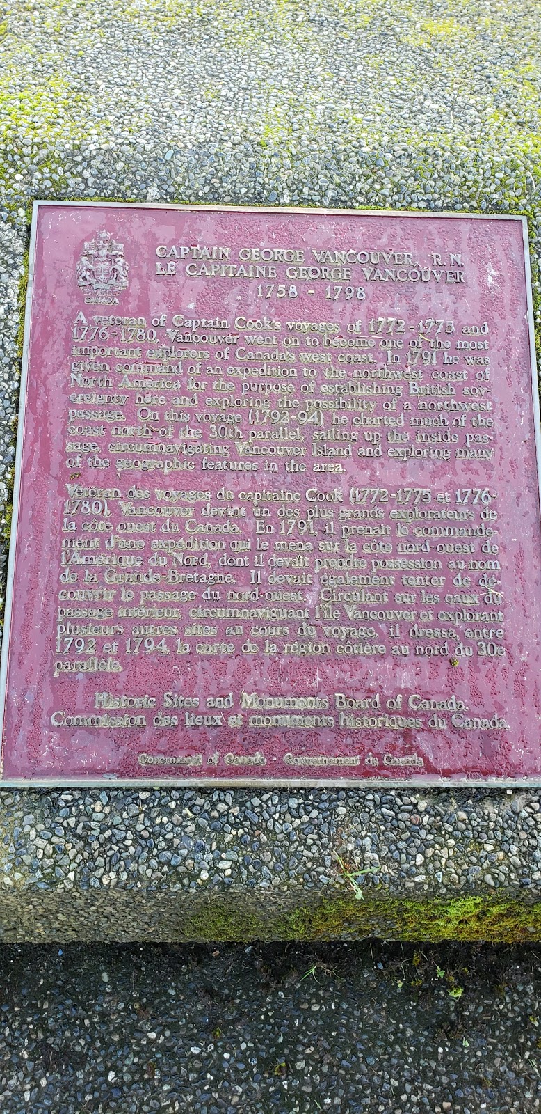 Captain George Vancouver Memorial Sculpture | 1000 Chestnut St, Vancouver, BC V6J 3J9, Canada | Phone: (778) 668-5532
