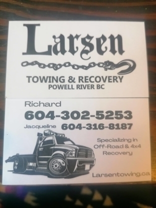 Larsen Towing & Recovery | 8590 Gaudet Rd, Powell River, BC V8A 0H1, Canada | Phone: (604) 316-8187