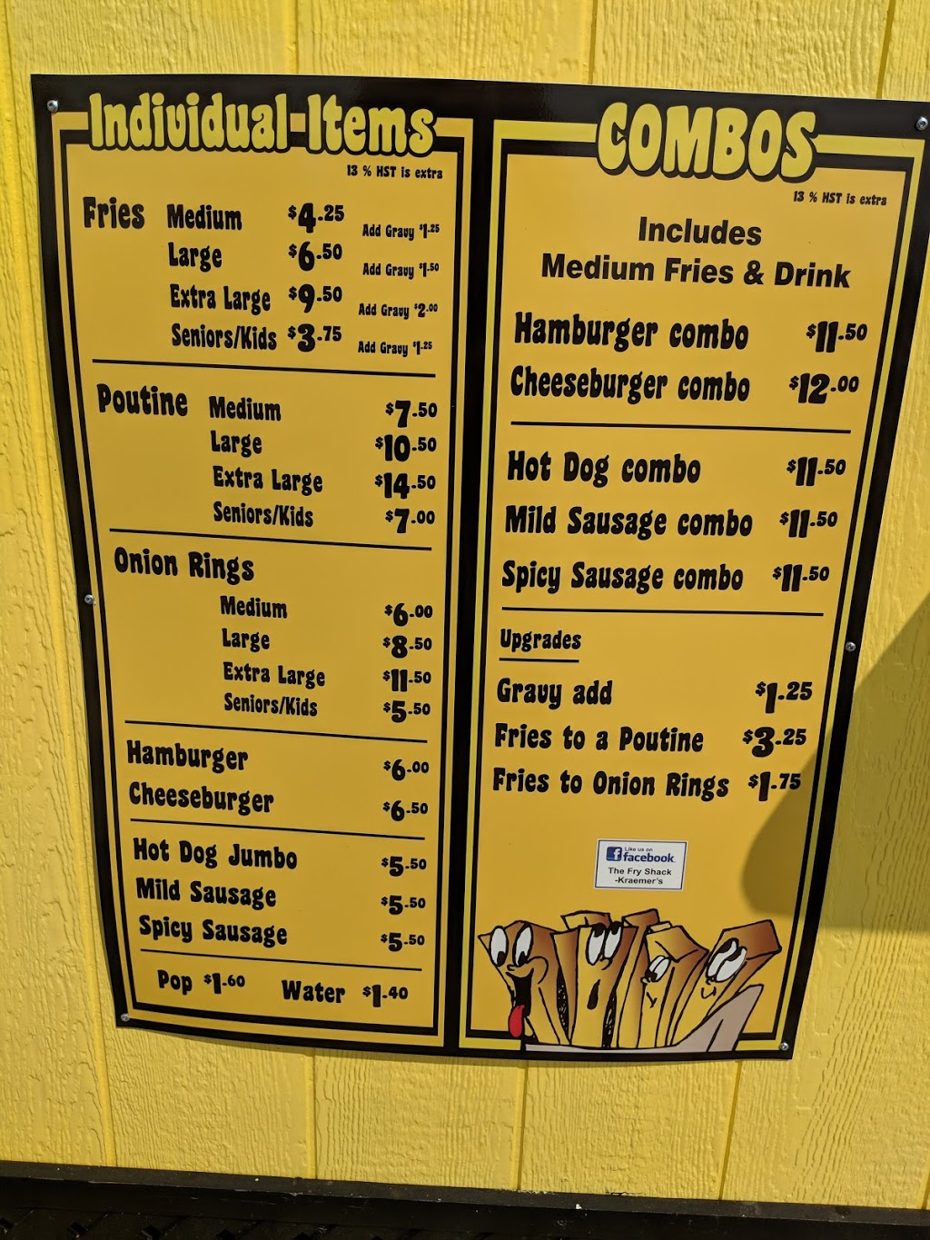 The Fry Shack - Kraemers | 950 St David St N, Fergus, ON N1M 2W3, Canada