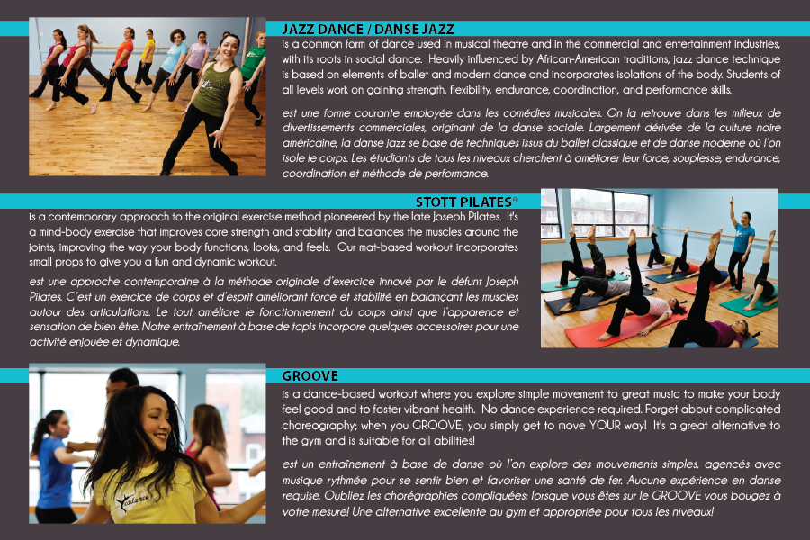 Cadance Jazz & Pilates | 3429 Rue Notre Dame O, Montréal, QC H4C 1P3, Canada | Phone: (514) 998-1378