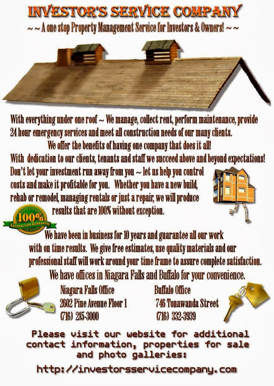 Investors Service Co | 4939 Lockport Rd, Niagara Falls, NY 14301, USA | Phone: (716) 285-3000