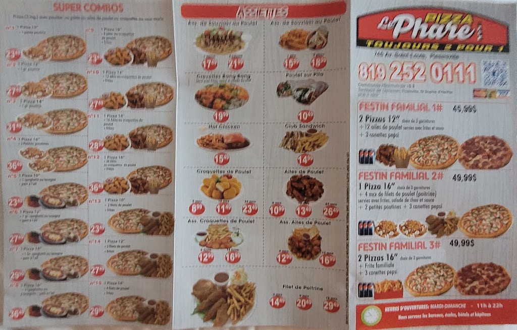 Pizza Le phare | 745 Av. Saint-Louis, Plessisville, QC G6L 2L9, Canada | Phone: (819) 252-0111