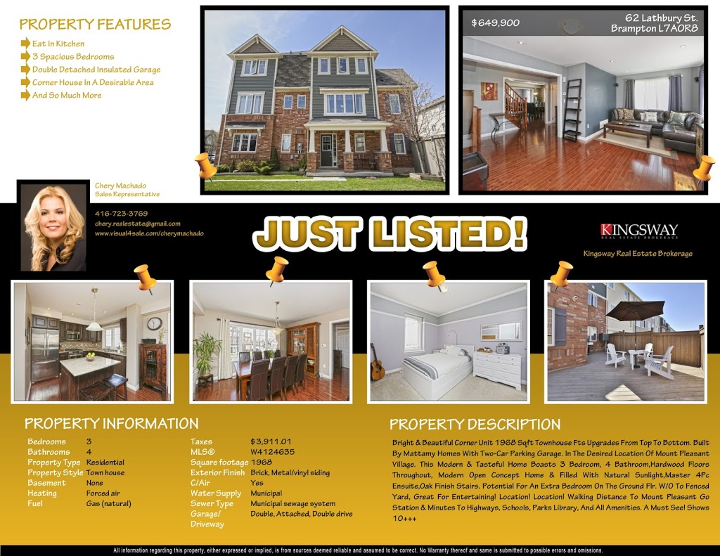 Chery Machado at ​Cityscape Real Estate Ltd., Brokerage | ​885, Plymouth Dr Unit 2, Mississauga, ON L5V 0B5, Canada | Phone: (416) 723-3769
