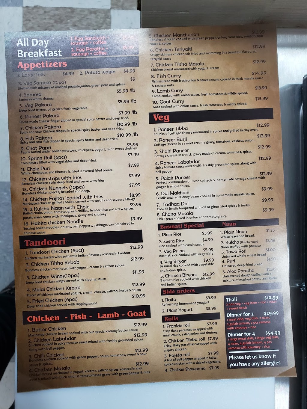 Paul Indian masala curry takeout | 5512 7th Ave, Regina, SK S4T 0S7, Canada | Phone: (306) 791-6363