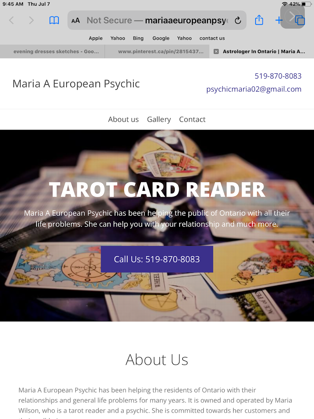 Maria’s psychic reader | 1413 Adelaide St N, London, ON N5X 1K1, Canada | Phone: (519) 870-8083